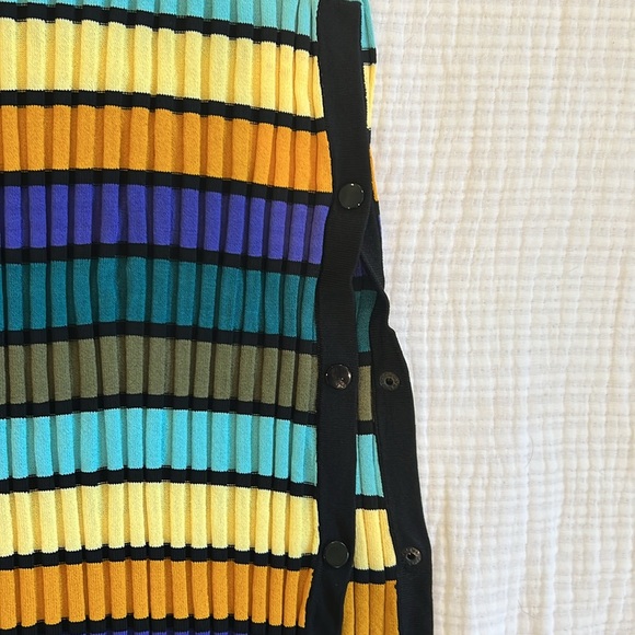 Solid & Striped Ribbed Knit Summer Dress Cover Up Size M - Picture 4 of 5